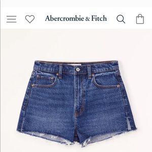 Abercrombie & Fitch high rise mom shorts in Dark 33/16